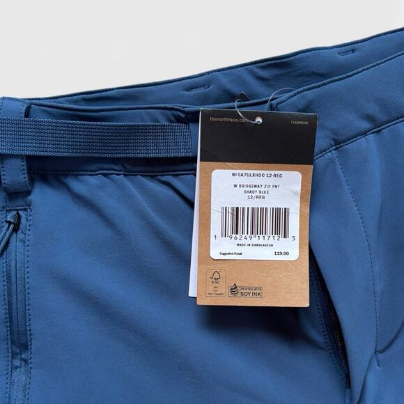 The North Face Bridgeway Zip Off Pants Women’s 12 Blue Hiking Convertible NWT - Picture 7 of 8